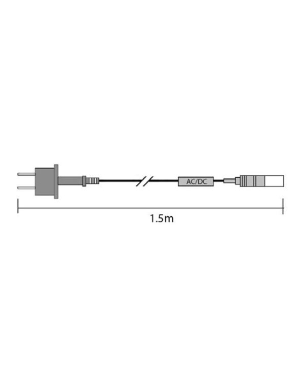 Powerledning til LED ropelight, 1,5m