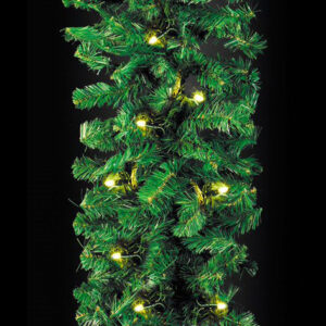 Kraftig kunstig granranke med LED lys