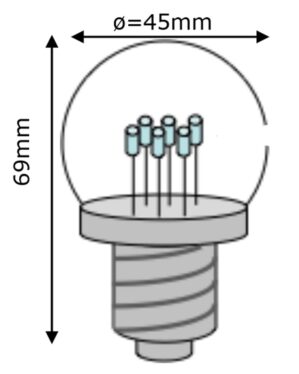 25 LED pærer, varm hvid B22