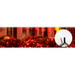 SPARK LIGHT® LED+ Lyskæde, rød med kold hvid slow flash, sort ledning, L: 20 m Rød LED, kold hvid slowflash