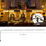 Sparklight lyskæde, varm hvid LED, 20m Varm hvid LED