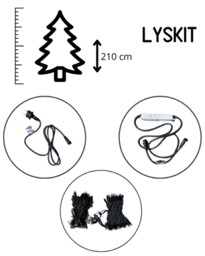 Lyskit til juletræ på 210 cm, 36V