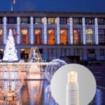JOYLIGHT¨ led+ lysgardin, varm hvid, statisk lys, 230V 2m x 5m Varm hvid LED