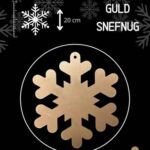 Guld metal snefnug 20cm Guld