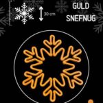 Guld snefnug i bioprint 30cm Guld