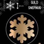 Guld metal snefnug 50cm Guld