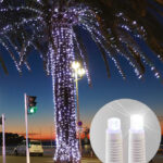 Lysgardin, kold hvid LED+ m. slowflash Kold hvid LED