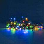 Solcelle lyskæde med multifarvet LED (statisk / flash) 20m, 200 LED Multicolor LED, statisk lys