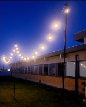 Festoon-lyskæde 10m, startpakke varm hvid LED