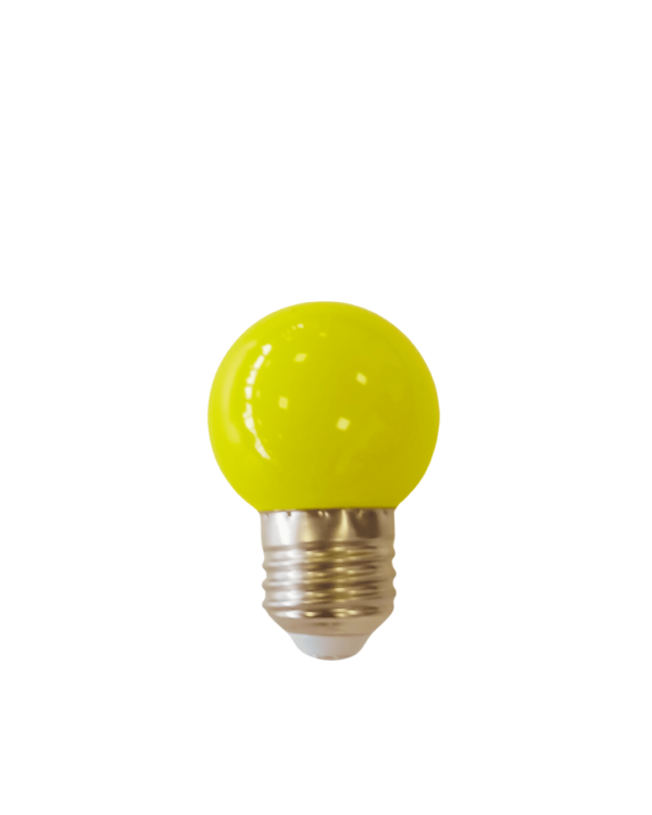LED-pære, gul LED, G45, E27