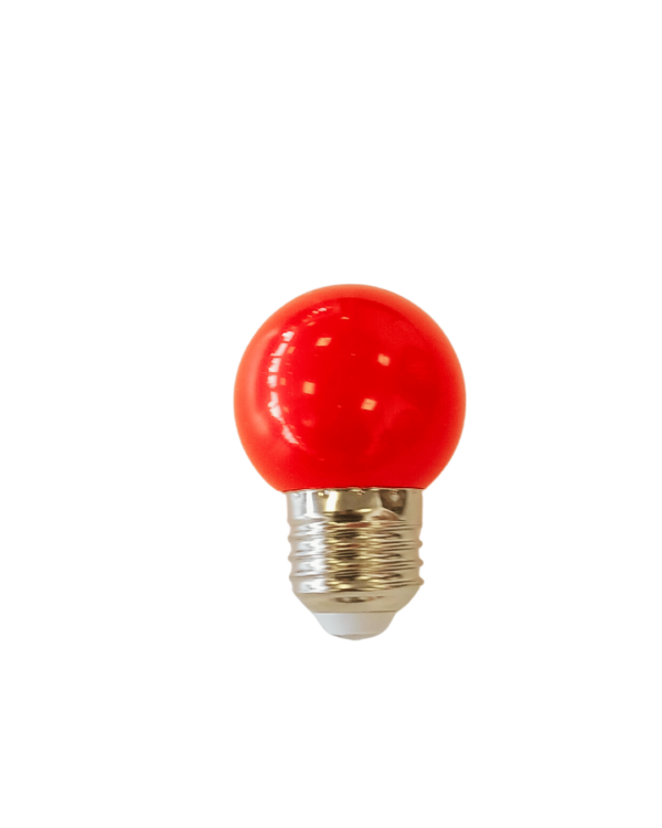 LED-pære, rød LED, G45, E27