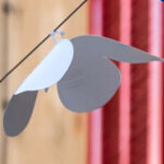 Sommerfugl 22cm, hvid Hvid