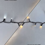 Dual color lyskæde kold/varm 20m Kold hvid LED, Varm hvid LED