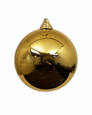 Julekugle, guld glans, 10cm