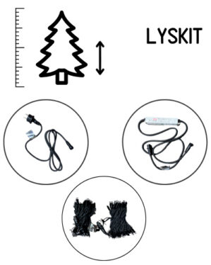 Lyskædekit til juletræer