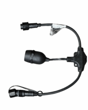 Modul med sort E27 fatningsmodul til festoon-lyskæde som med stik i begge ender, robust konstruktion, velegnet til udendørs brug og kompatibel med udskiftelige LED-pærer.