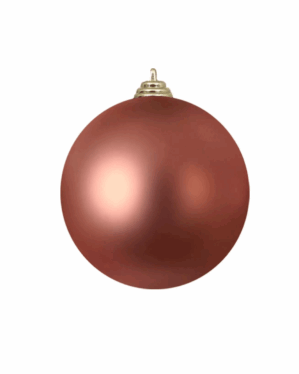 Julekugle i farve Old Pink med mat finish i brandhæmmende plast.