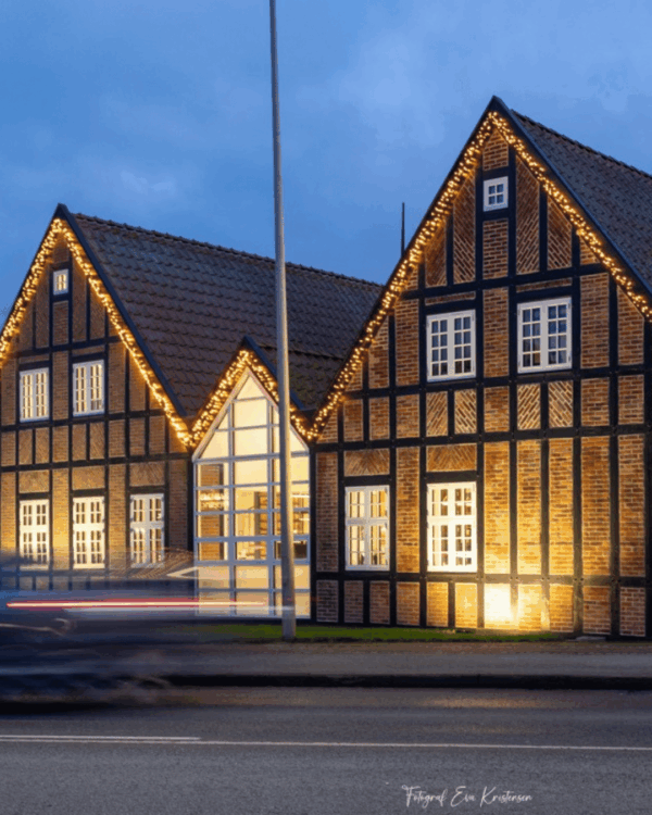 Svane Shipping på kolding havn med Intenz lyskæder som julebelysning fra jada light.