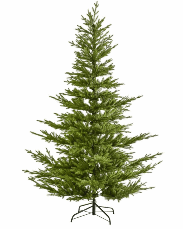 Elegant og nordisk juletræ i pe og pvc med et let udtryk.