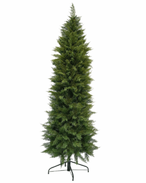 Smalt juletræ med grene i 100 procent PE.
