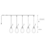 LED-lyskugle 3m, RGB effekt, IP55, 5 stk RGB