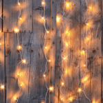 CURTAIN FLICKER 96 LED - 2m x 2m, varm hvid med flash,  indendørs og udendørs Varm hvid LED, flash