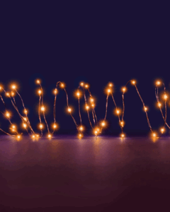 Micro LED lyskæde med orange lys