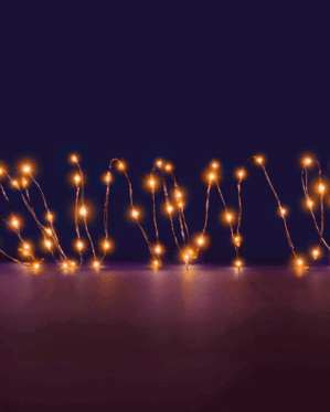 Micro LED lyskæde med orange lys