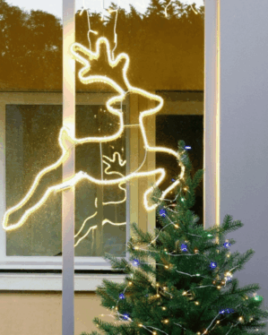 LED rensdyr med varmt hvidt lys til jul