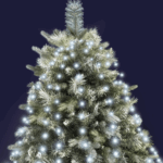 Lysgardin til juletræ - 1,8 m med 432 hvide LED og 8 funktioner Kold hvid LED, statisk lys