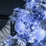 Lysgardin til juletræ - 1,8 m med 432 hvide LED og 8 funktioner Kold hvid LED, statisk lys