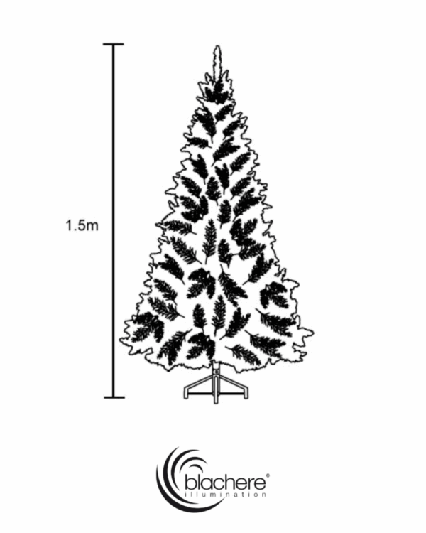 Juletræ med fod 1,5m