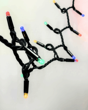 Professionel lyskæde med multifarvet lys.