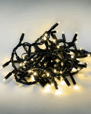 Jadalight PRO lyskæde med sort ledning og dualcolor LED med to varmhvide lysfarver.