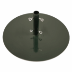 Juletræsfod, mørkegrøn metalplad til 150-180 cm juletræ 40 cm