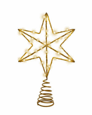 Guld topstjerne til juletræ
