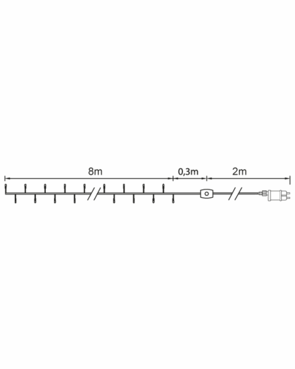 FLICKER LIGHT® LED - 8m, blå LED, 8 funktioner m. memory - Billede 3