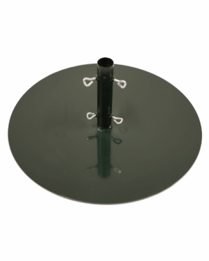 Juletræsfod metalplade i grøn farve