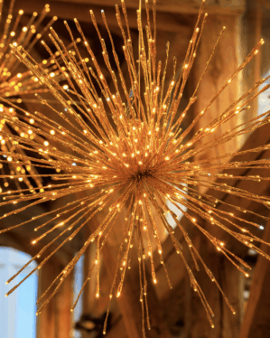 Guld lyskugle til ophæng