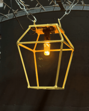 Julelanterne med flamme LED til ophæng