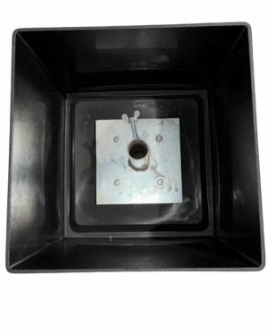 Sort juletræspotte 40 x 40cm.