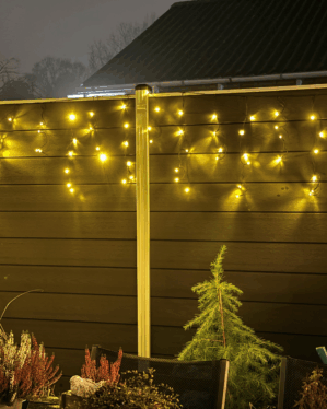 Lyskæde med istapper