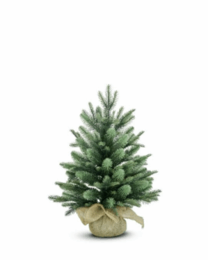 Mini juletræ med PE grene og jute bund