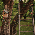 Solcelle lyskæde med multifarvet LED (8 lysmønstre) 40m Multicolor LED, statisk lys