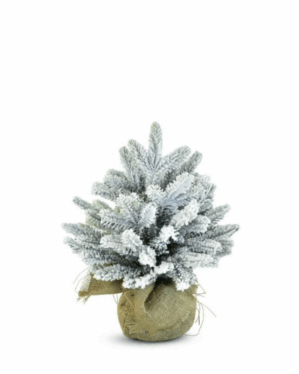 Mini snedækket juletræ med jute bund