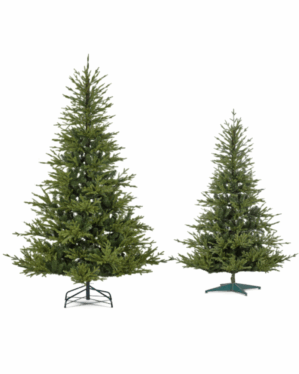 Naturtro kunstigt juletræ med tynde fine grene i pe