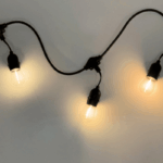 JadaLight PRO Party lyskæde 10 m, sort, 25 x E27 varm hvid LED, retro stil 10 m