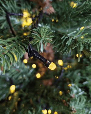 Billig lyskæde som julelys til juletræ