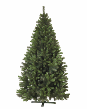 Kunstigt juletræ med buttet form og pvc grene