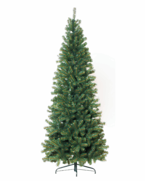Smalt kunstigt juletræ med grene i PVC